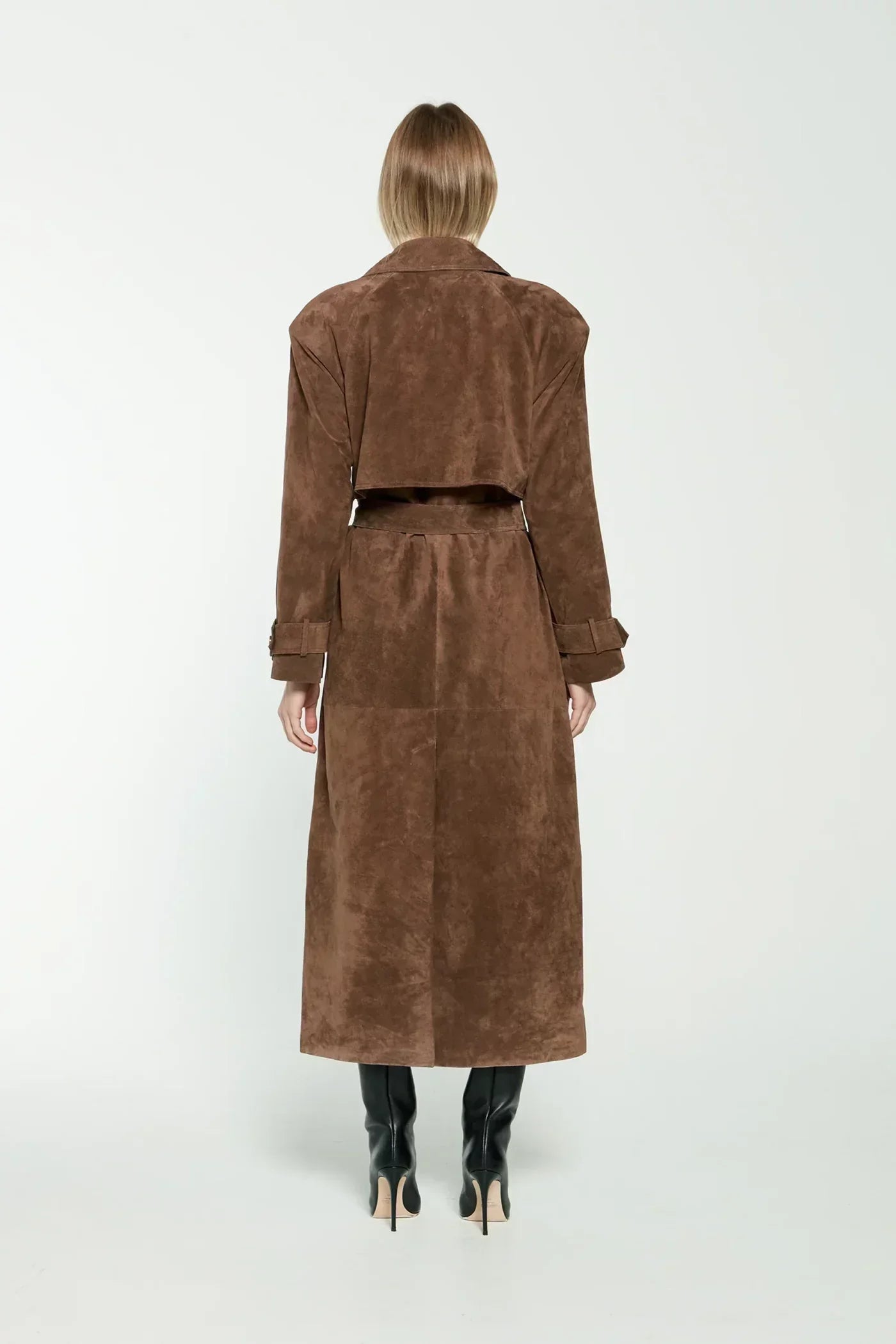 Faela | Suede Trench Coat