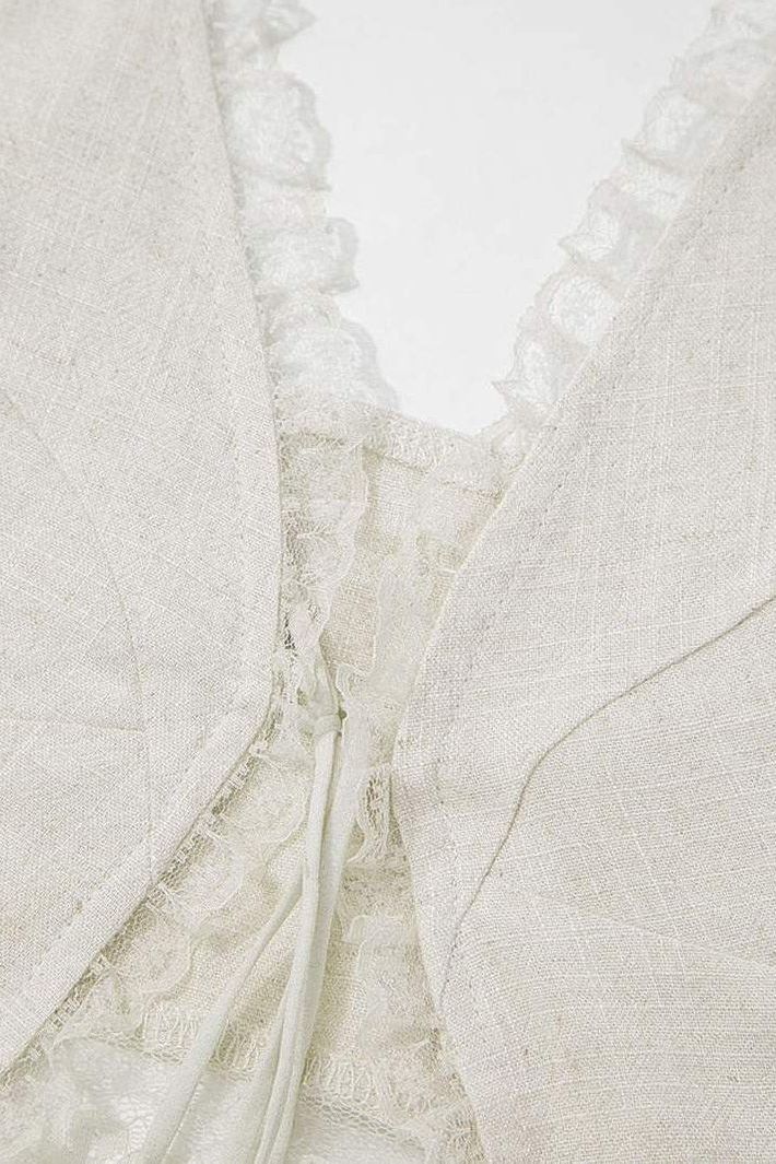 Liorael - Front Tie-Top with Lace Trims