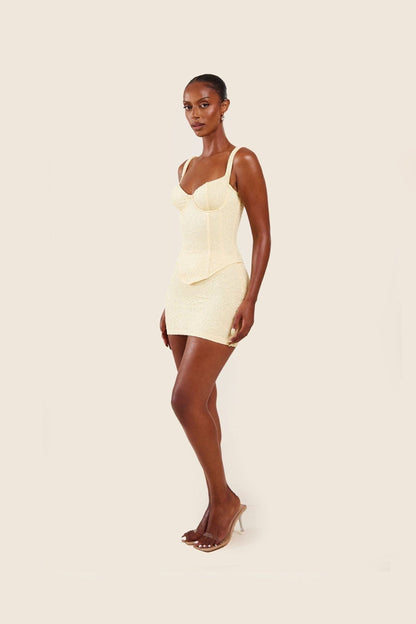 Serenity - Cinched Lace Corset Mini Set