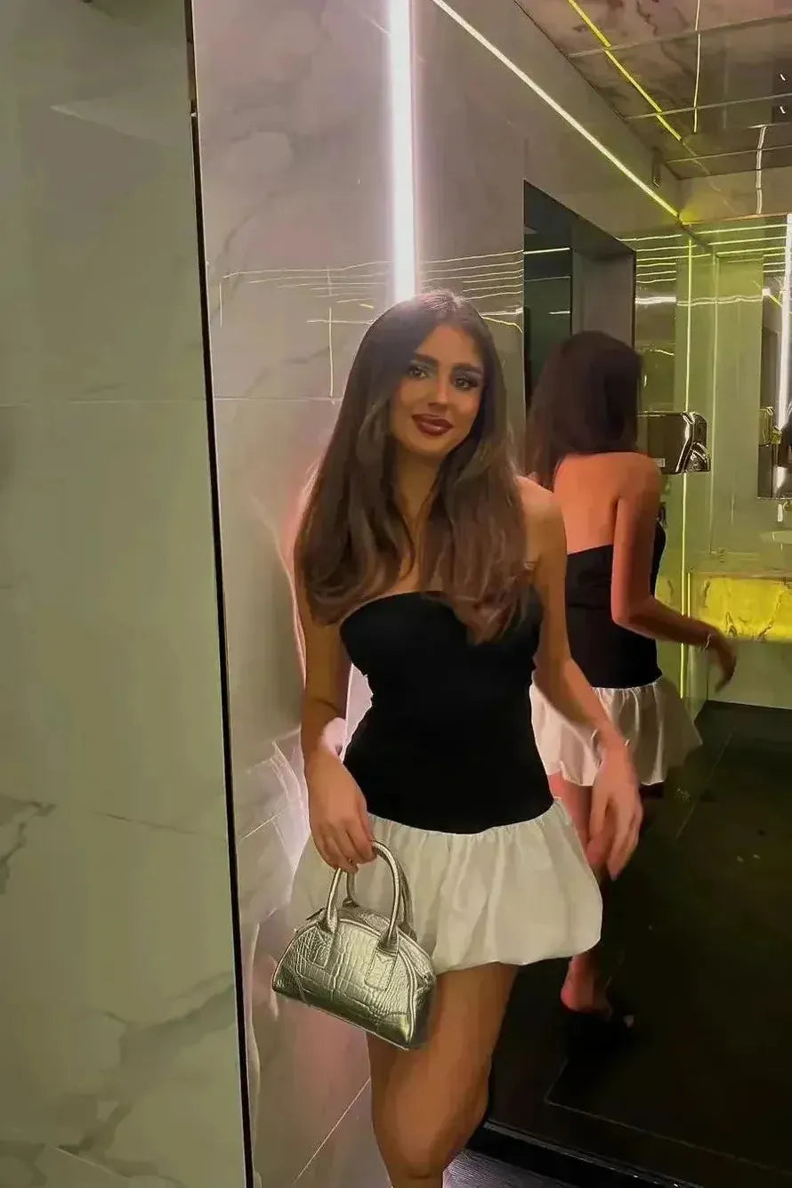 Danielle - Bubble Hem Mini Dress