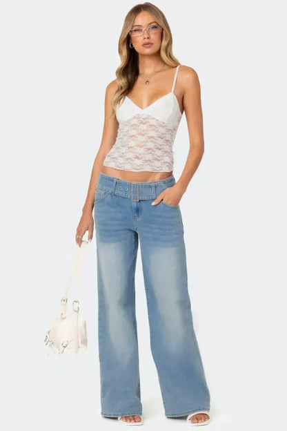 Azalea - Sheer Lace Top