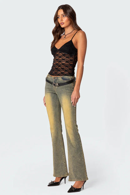 Azalea - Sheer Lace Top