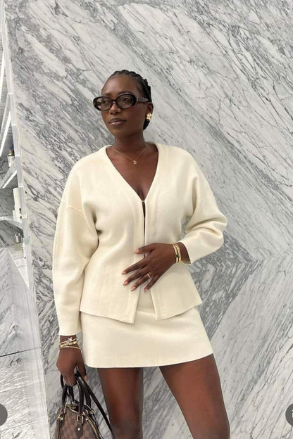 Leni - Tailored Blazer & Skirt Two-Piece Set