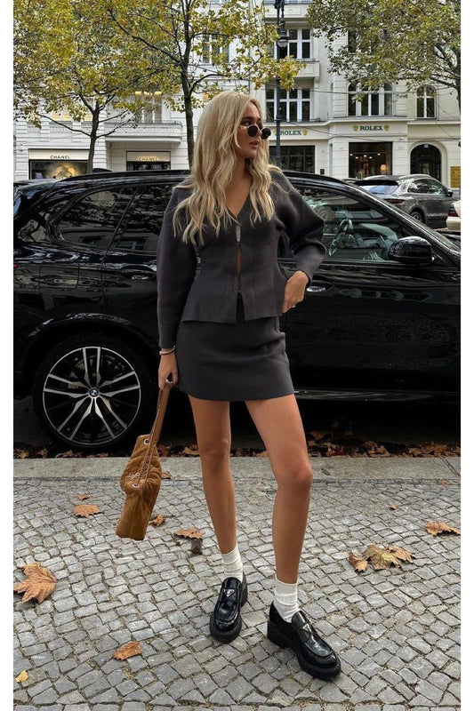Leni - Tailored Blazer & Skirt Two-Piece Set