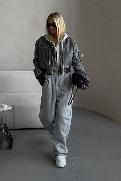 Amelia Cropped Hoodie Set