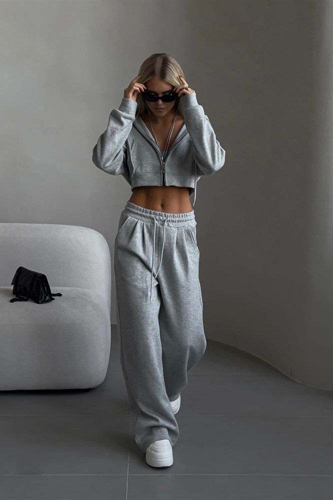Amelia Cropped Hoodie Set