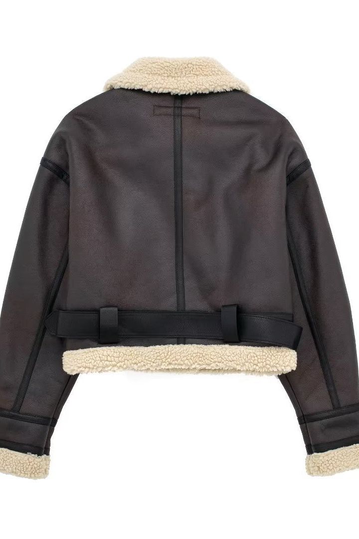 Molly | Leather Fur Coat