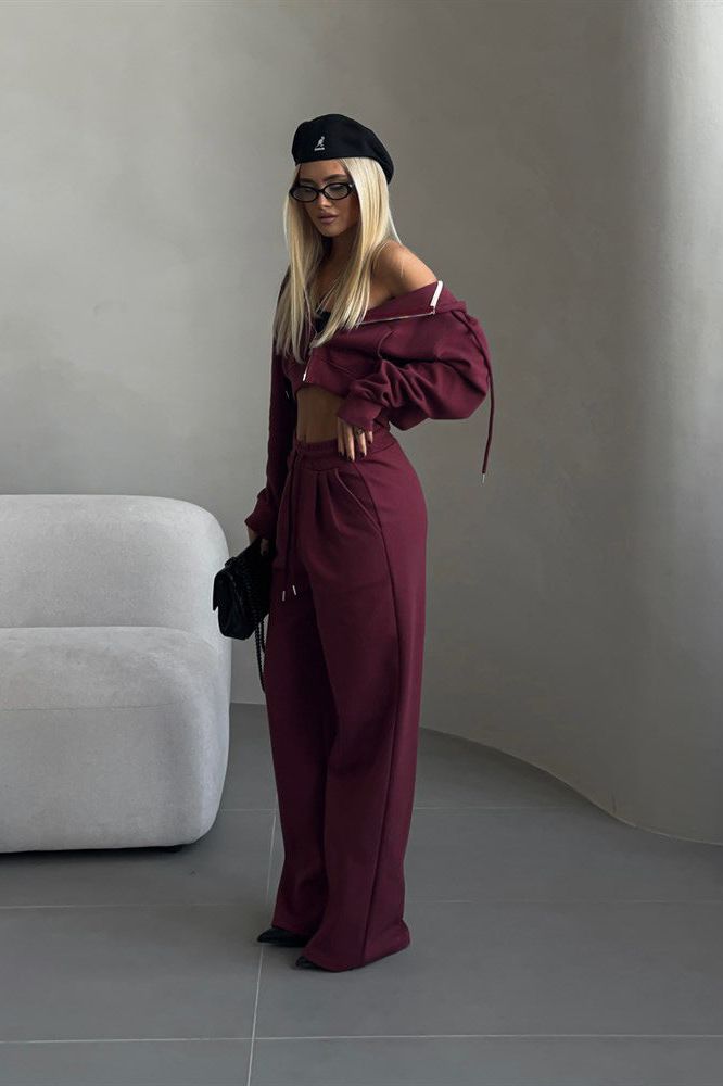 Amelia Cropped Hoodie Set