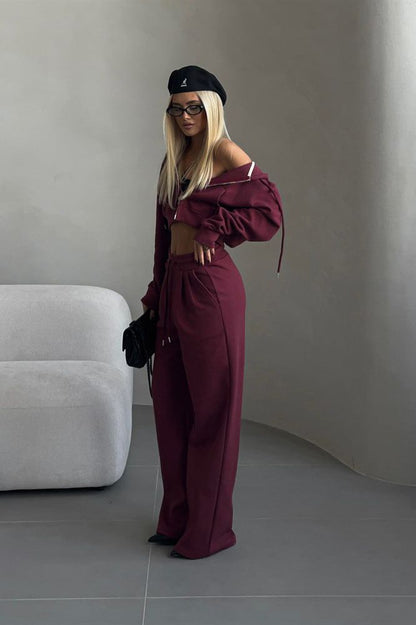 Amelia Cropped Hoodie Set