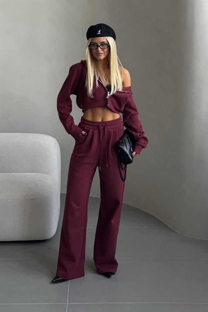 Amelia Cropped Hoodie Set