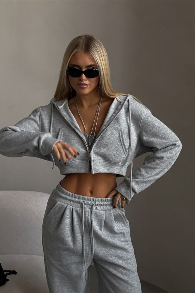 Amelia Cropped Hoodie Set