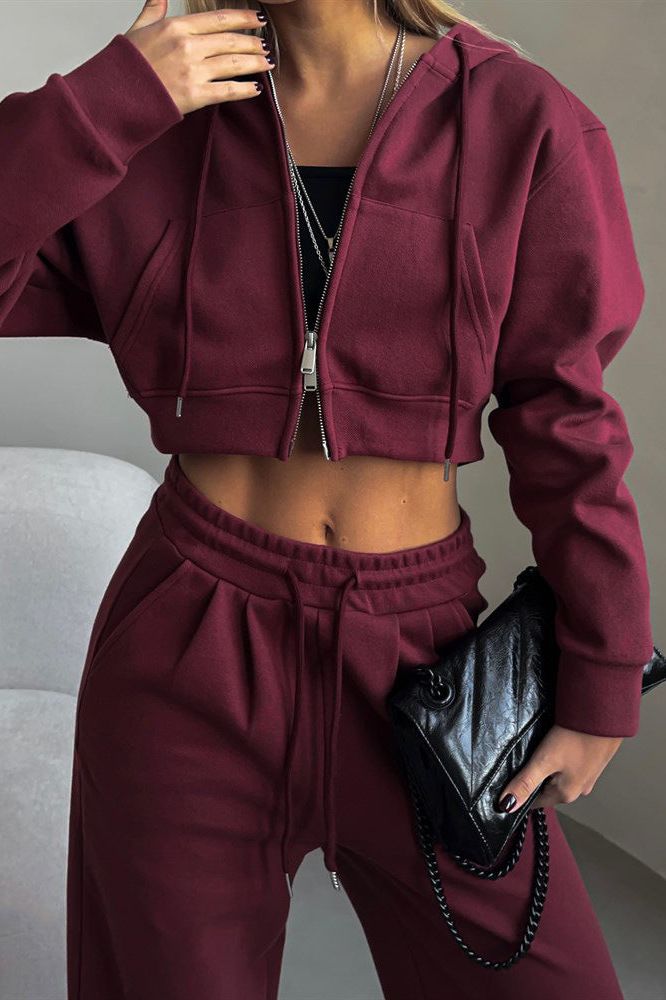Amelia Cropped Hoodie Set
