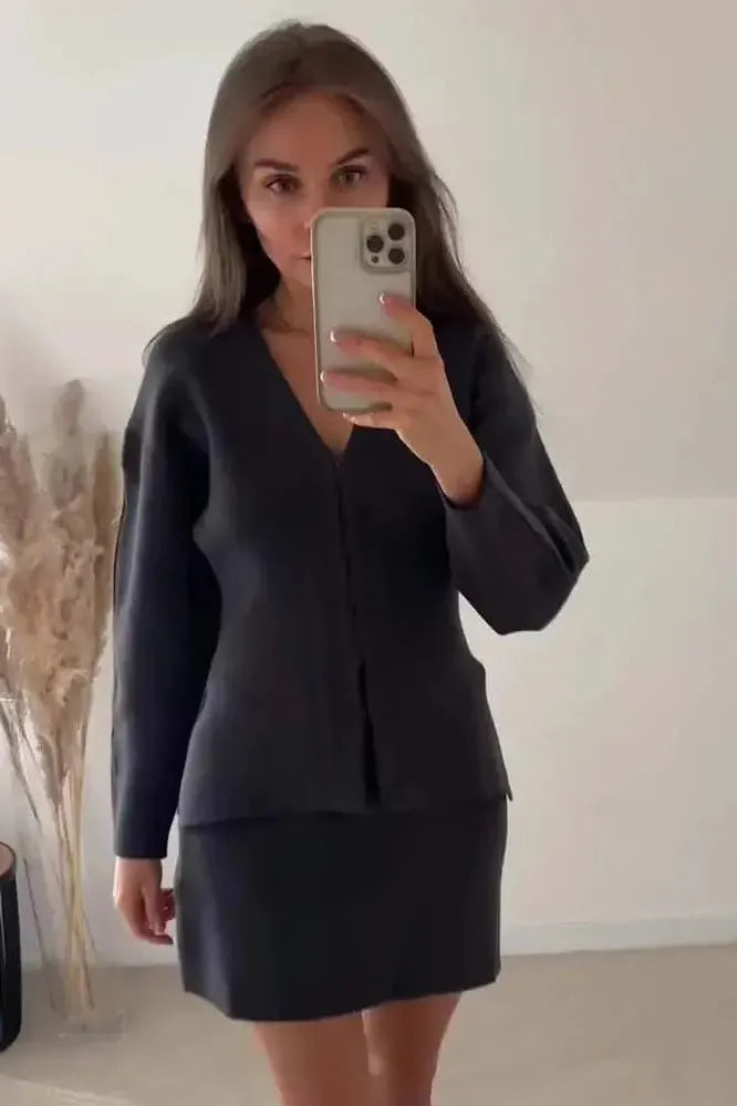 Leni - Tailored Blazer & Skirt Two-Piece Set